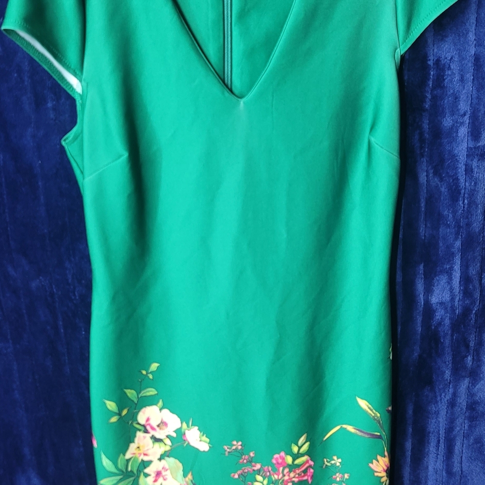 New York & Company Green Floral Wedding Dress